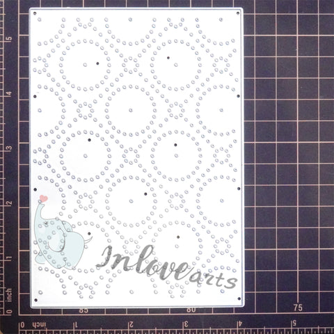 Inloveart Dotted Line Background Board Cutting Dies