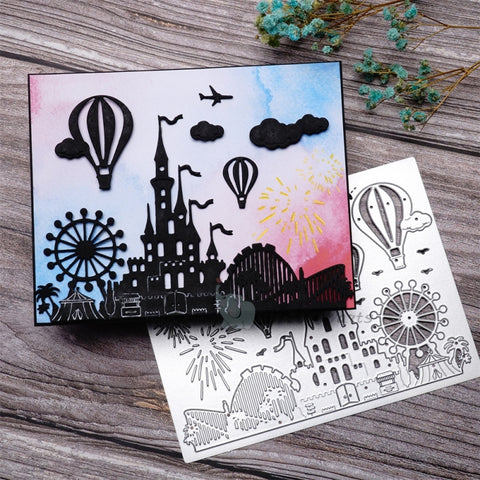 Inloveart Fantasy Castle Background Board Cutting Dies