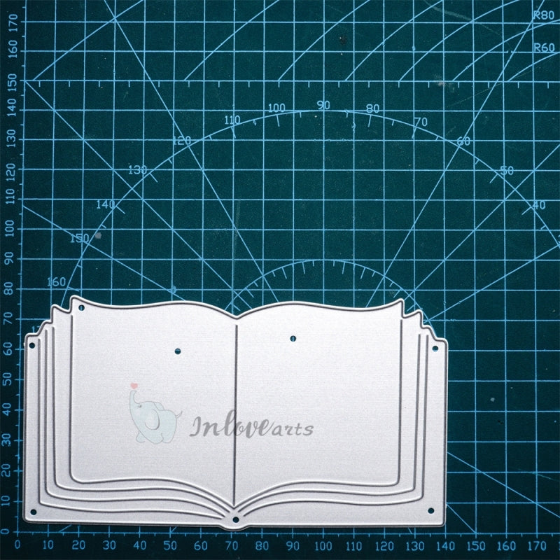 Inloveart Opened Book Cutting Dies