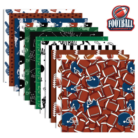 Inlovearts 24PCS 12" Football Theme Scrapbook & Cardstock Paper