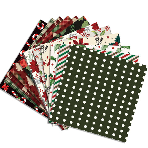 Inlovearts 24PCS 12" Welcome Christmas Scrapbook & Cardstock Paper