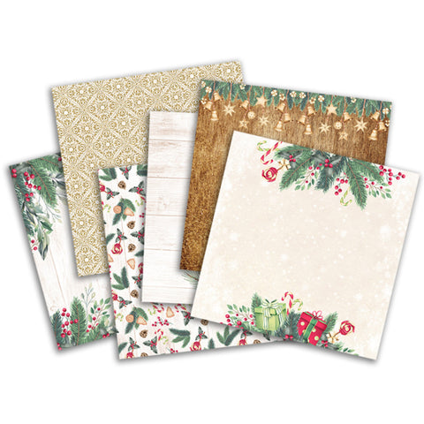 Inlovearts 24PCS 6" Christmas Season Scrapbook & Cardstock Paper
