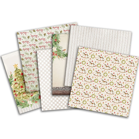 Inlovearts 24PCS 6" Christmas Theme Scrapbook & Cardstock Paper