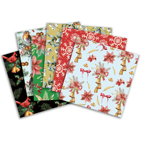 Inlovearts 24PCS 6" Merry Christmas Scrapbook & Cardstock Paper