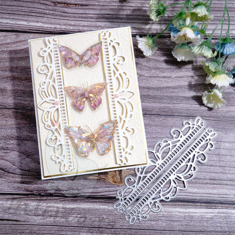 Inlovearts 2pcs Lace Border Cutting Dies