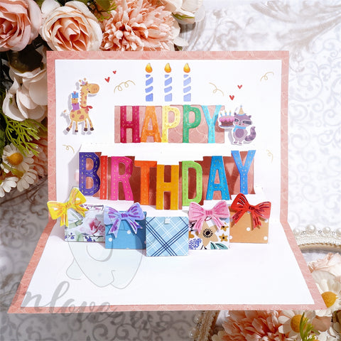 Inlovearts 3D Birthday and Gift Cutting Dies