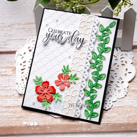 Inlovearts 3pcs Plants Border Cutting Dies