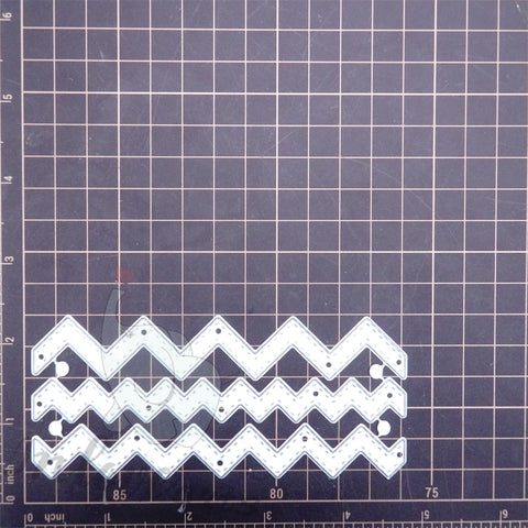 Inlovearts 3pcs Wavy Line Border Cutting Dies