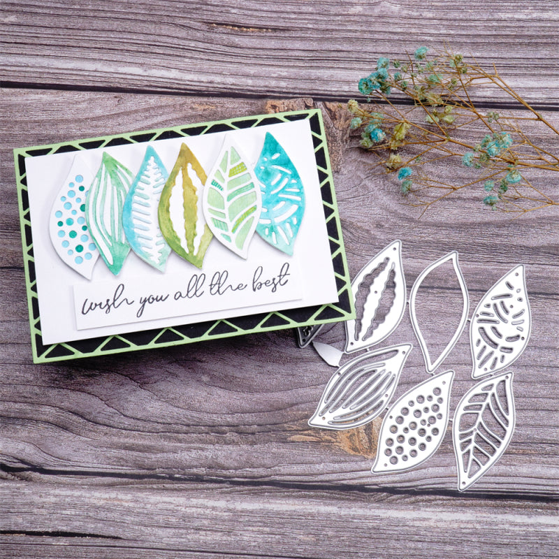 Inlovearts 7pcs Leaves Cutting Dies