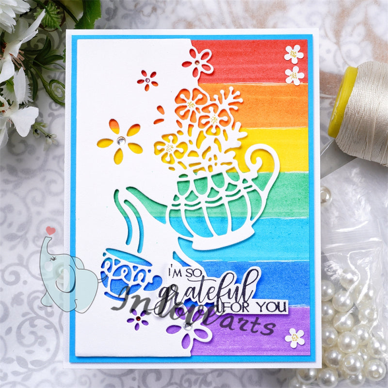 Inlovearts Afternoon Tea Border Cutting Dies
