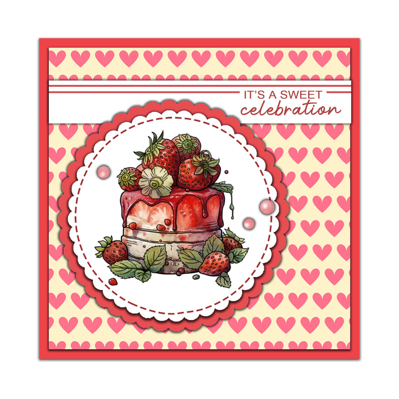 Inlovearts Afternoon Tea Cake Dies with Stamps Set