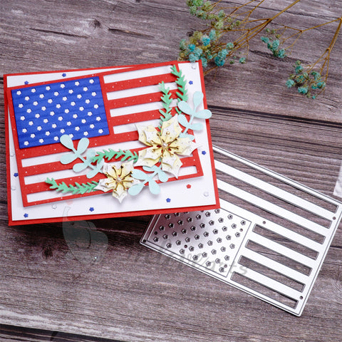 Inlovearts American Flag Cutting Dies