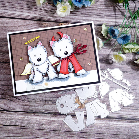 Inlovearts Angel and Demon Puppy Cutting Dies