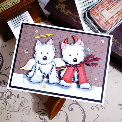 Inlovearts Angel and Demon Puppy Cutting Dies