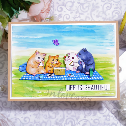 Inlovearts Animals on Picnic Cutting Dies