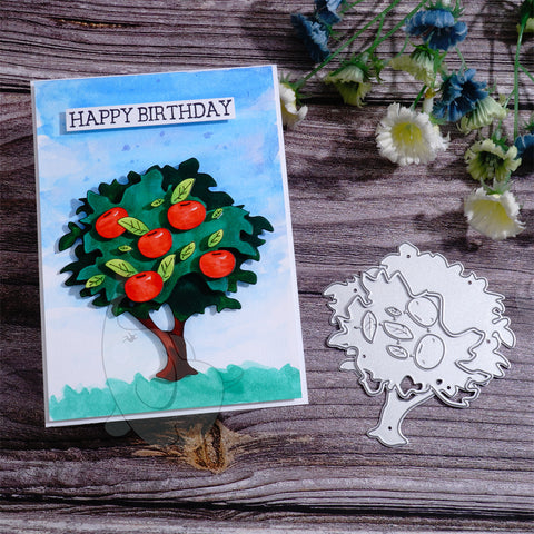 Inlovearts Thick Apple Tree Cutting Dies