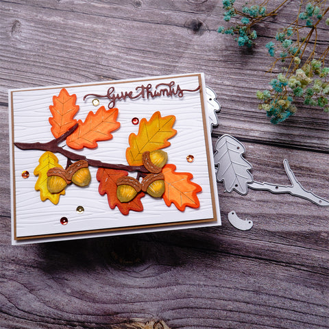 Inlovearts Autumn Leaves Cutting Dies