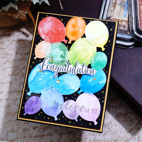 Inlovearts Balloon Background Cutting Dies