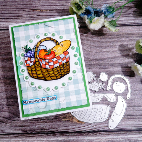 Inlovearts Basket of Fruits Cutting Dies