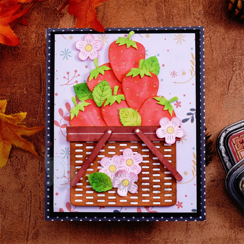 Inlovearts Basket of Strawberry Cutting Dies