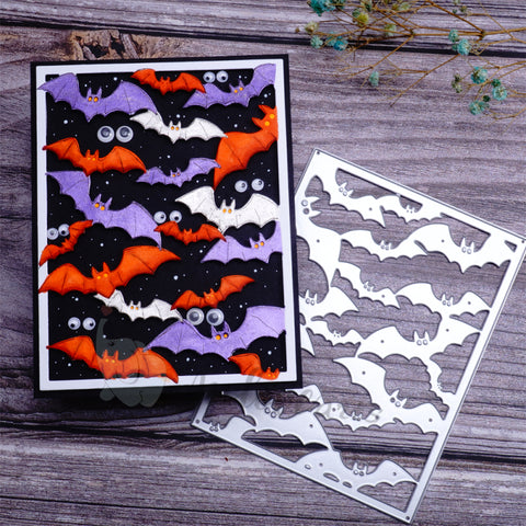 Inlovearts Bat Background Board Metal Cutting Dies