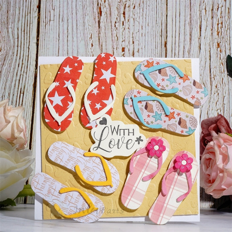 Inlovearts Beach Flip Flops Cutting Dies