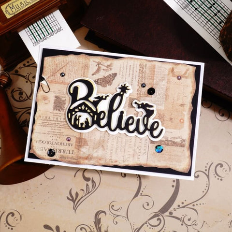 Inlovearts Believe Word with Prayer Scenary Cutting Dies