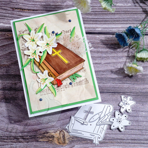 Inlovearts Bible with Flower Cutting Dies