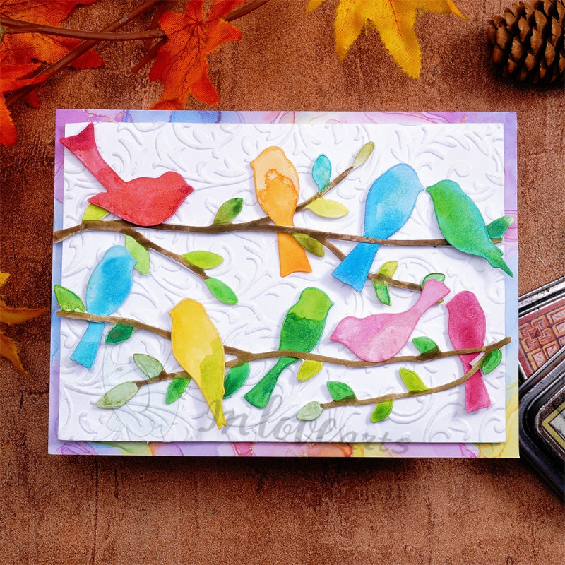 Inlovearts Birds on the Branch Cutting Dies