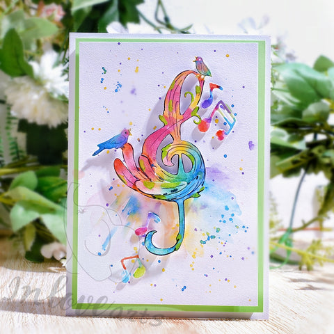 Inlovearts Birds with Music Note Cutting Dies