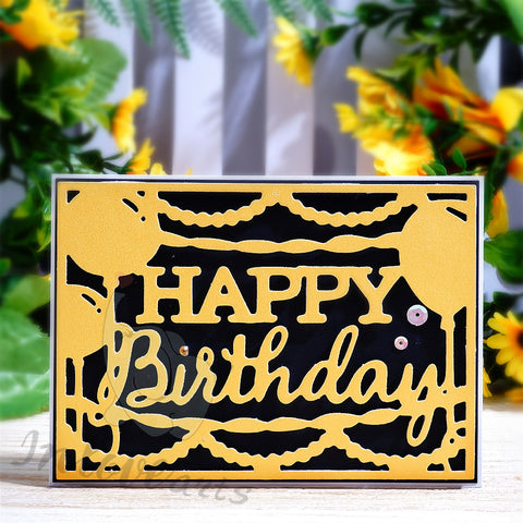 Inlovearts Birthday Balloon Background Board Cutting Dies