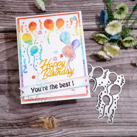 Inlovearts Birthday Balloon Border Cutting Dies