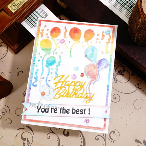 Inlovearts Birthday Balloon Border Cutting Dies