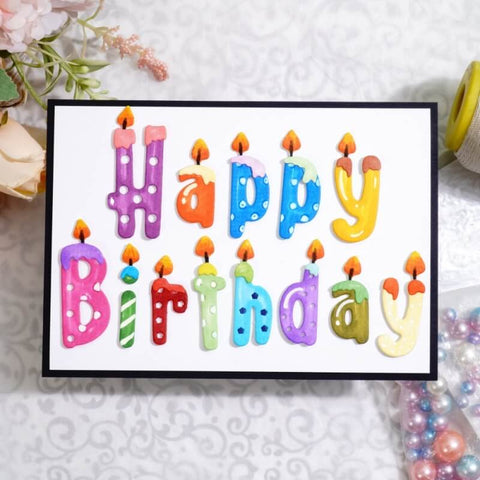 Inlovearts Birthday Candle Word Cutting Dies