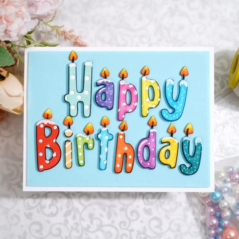 Inlovearts Birthday Candle Word Cutting Dies