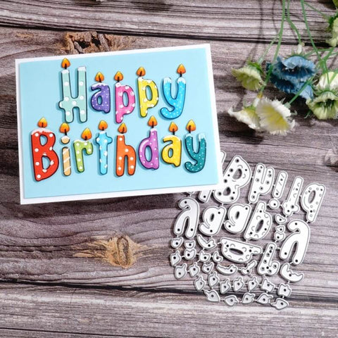 Inlovearts Birthday Candle Word Cutting Dies