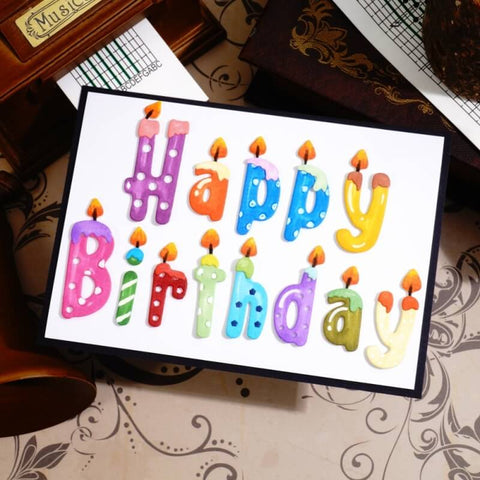 Inlovearts Birthday Candle Word Cutting Dies