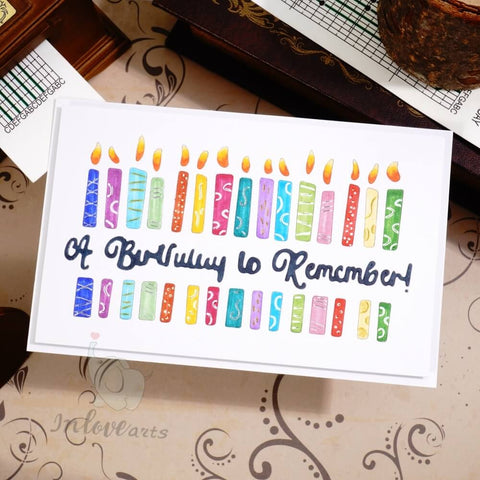 Inlovearts Birthday Candle with Word Cutting Dies