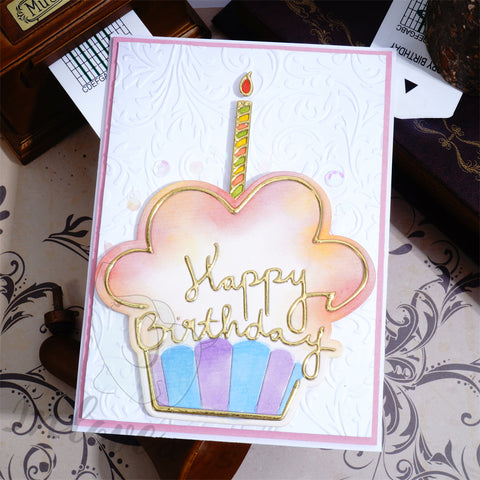 Inlovearts Birthday Cupcake Cutting Dies