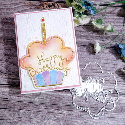 Inlovearts Birthday Cupcake Cutting Dies