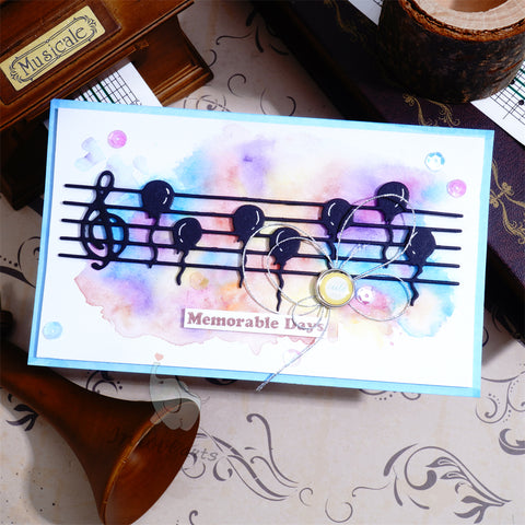 Inlovearts Birthday Theme Musical Score Cutting Dies