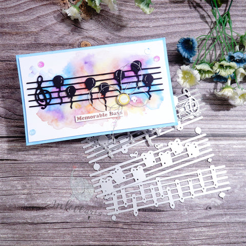 Inlovearts Birthday Theme Musical Score Cutting Dies