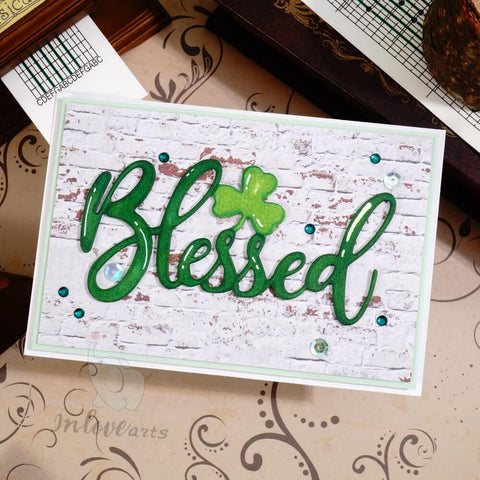 Inlovearts Blessed Word and Clover Cutting Dies