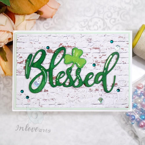 Inlovearts Blessed Word and Clover Cutting Dies