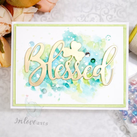 Inlovearts Blessed Word and Clover Cutting Dies