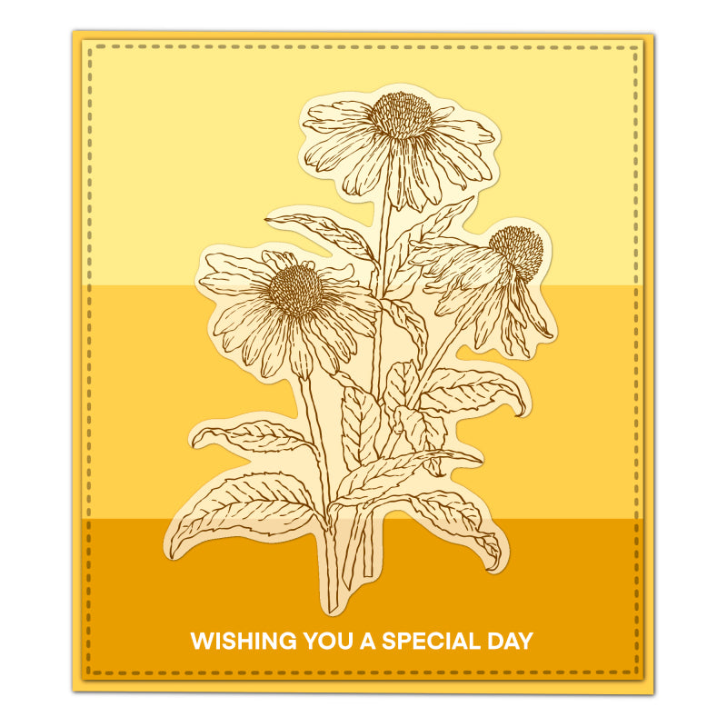 Inlovearts Blooming Daisy Die with Stamps Set