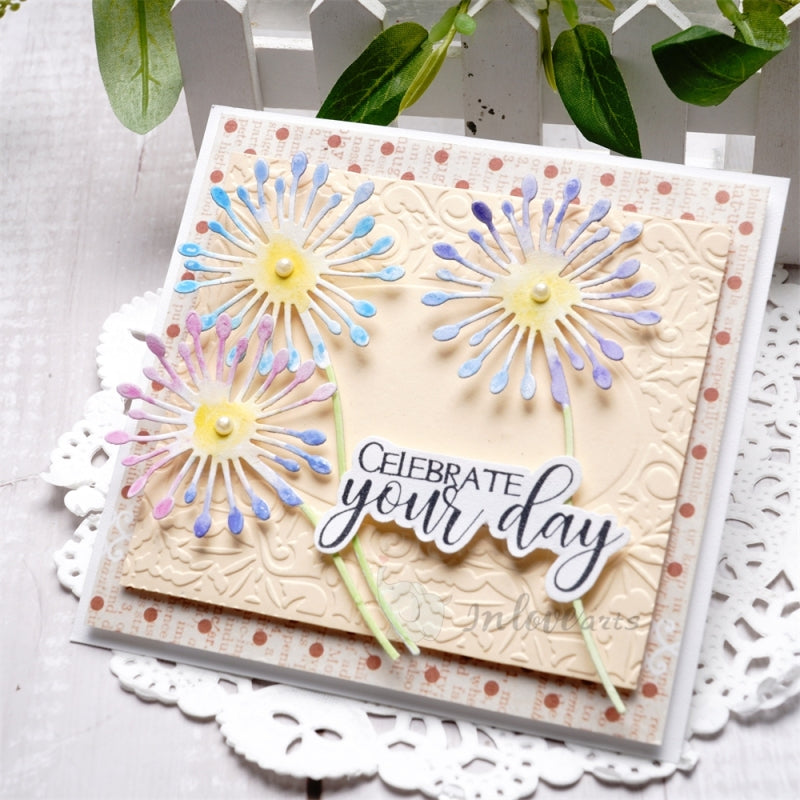 Inlovearts Blooming Dandelion Cutting Dies