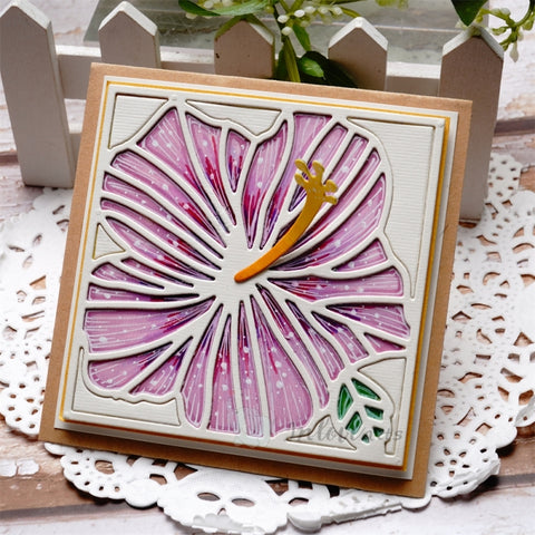 Inlovearts Blooming Flower Background Board Cutting Dies