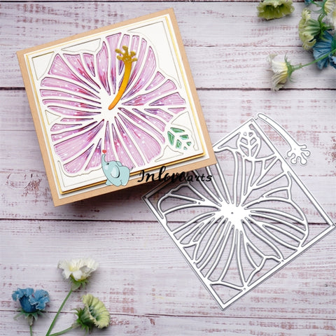 Inlovearts Blooming Flower Background Board Cutting Dies