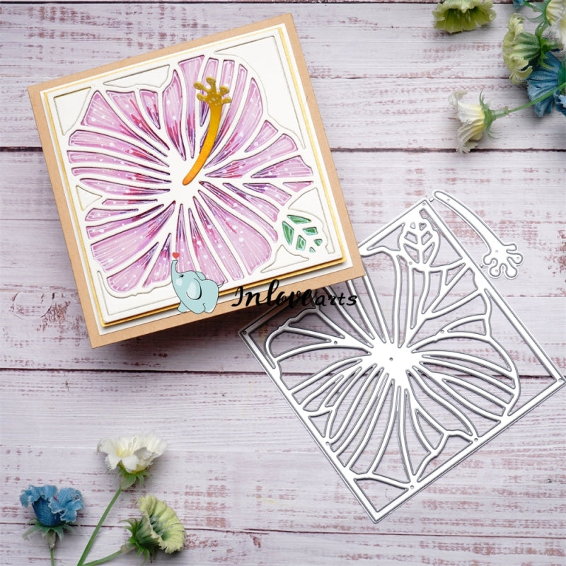 Inlovearts Blooming Flower Background Board Cutting Dies
